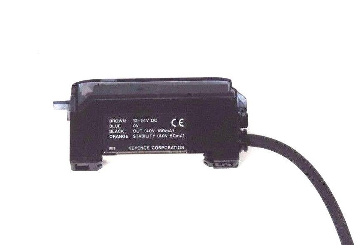 Used NIB KENYENCE FS-M1P SENSOR AMPLIFIER 12/24VDC, FSM1P