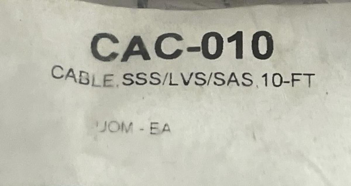 Lot of 4 New Surplus CAC-010 Cables SSS/LVS/SAS 10-FT Industrial Power Cord NSFS