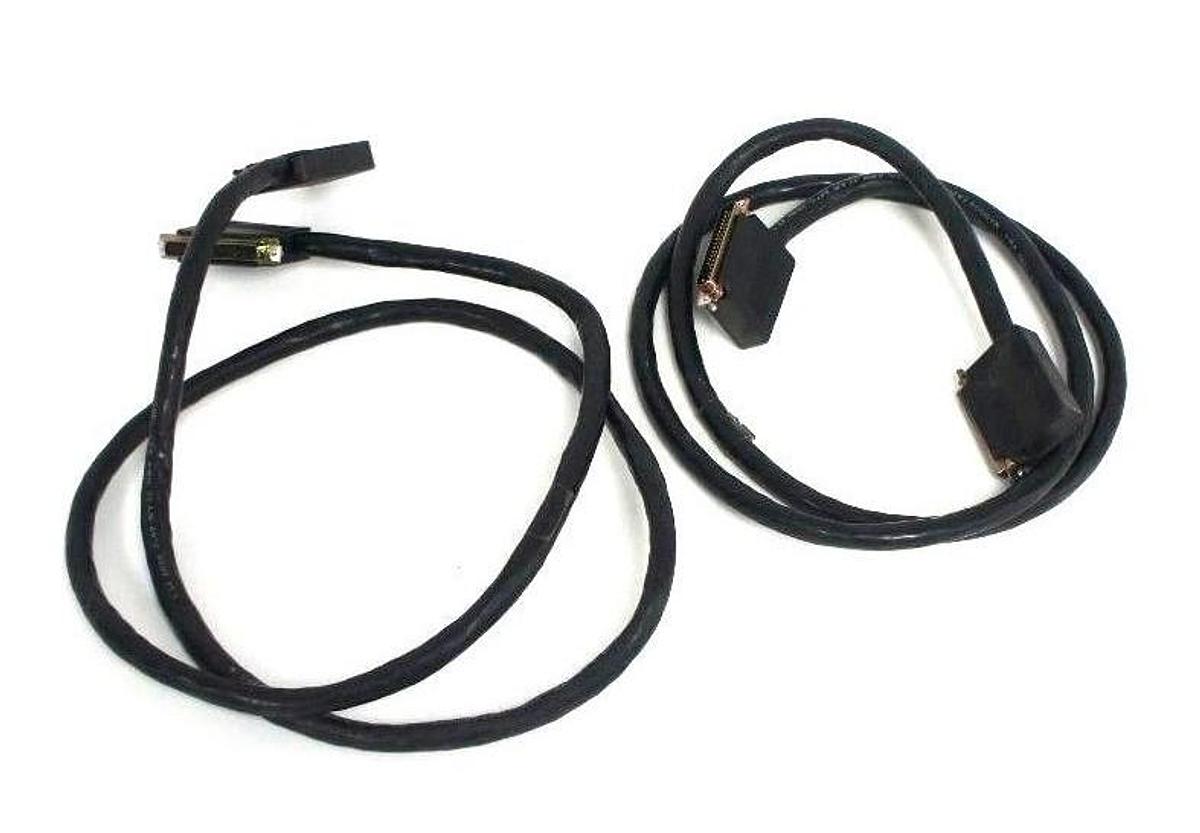 Used LOT OF 2 GE FANUC IC600WD005A EXPANSION RACK I/O CABLES 5FT