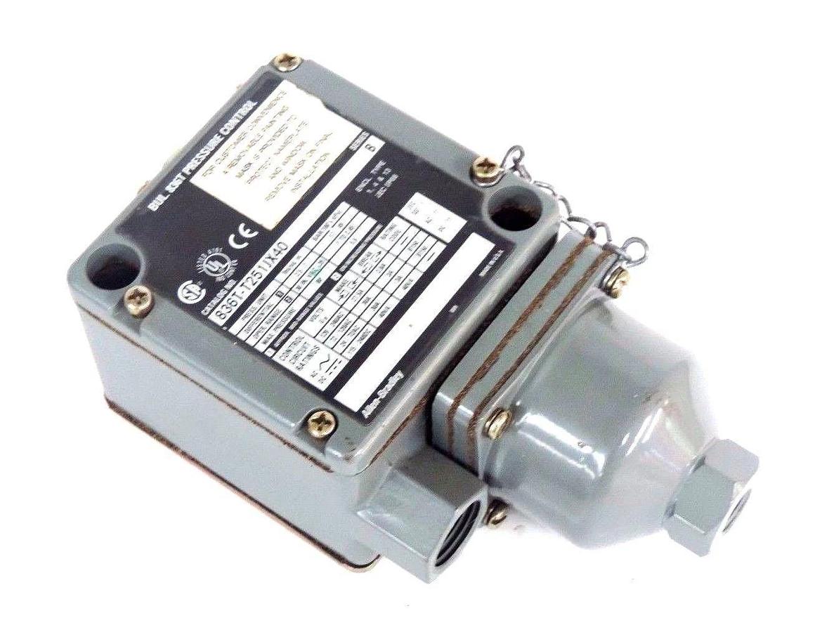 Used ALLEN BRADLEY 836T-T251JX40 SER. B PRESSURE SWITCH 836TT251JX40