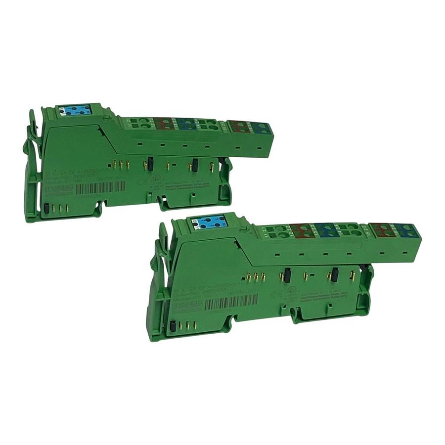 Used Lot of 2 Phoenix Contact 2862026 IB IL 24 DI 4-2MBD-PAC Digital Input Modules