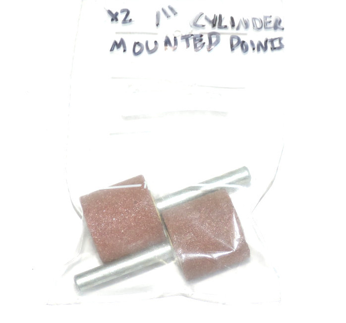 Used LOT OF 2 NEW 1" HEAD CYLINDRICAL MOUNTED POINT ABRASIVES