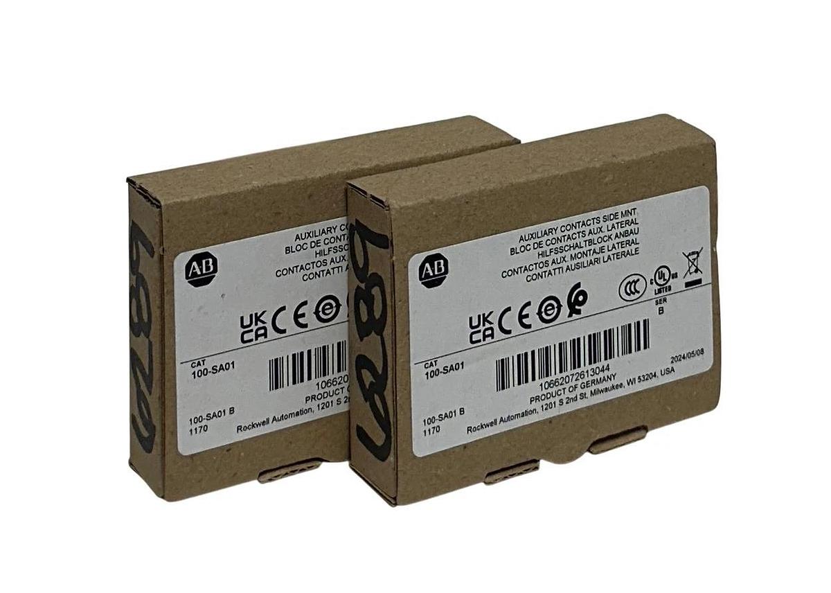 2 ALLEN BRADLEY 100-SA01 /B BULLETIN 100 AUXILIARY SIDE MOUNT CONTACTS 1P NSMP