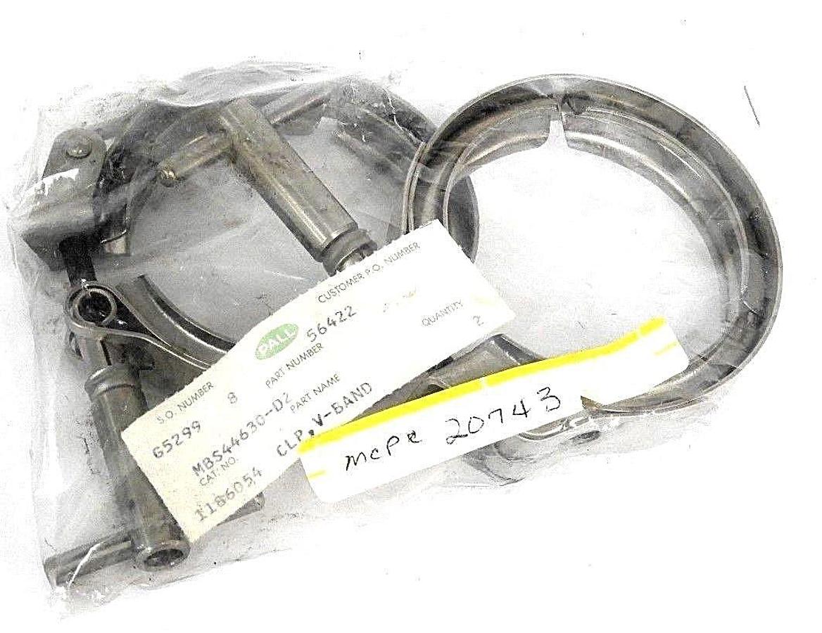 Used 2 NEW PALL MBS44630-D2 V-BAND COUPLING CLAMPS MBS44630D2