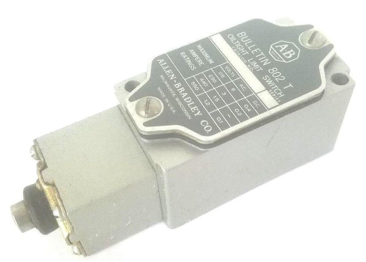Used ALLEN-BRADLEY KNOX 802-T OILTIGHT LIMIT SWITCH W/ Z-13949 OPERATOR HEAD 802T*