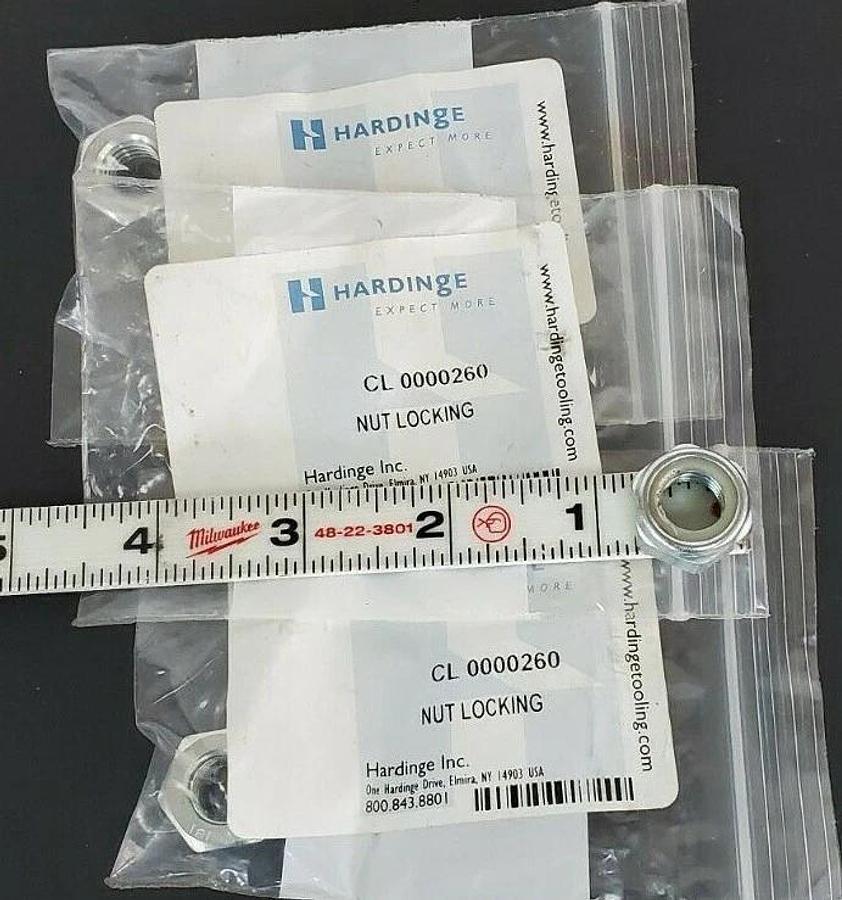 Used LOT OF 3 NEW HARDINGE CL 0000260 LOCKING NUTS