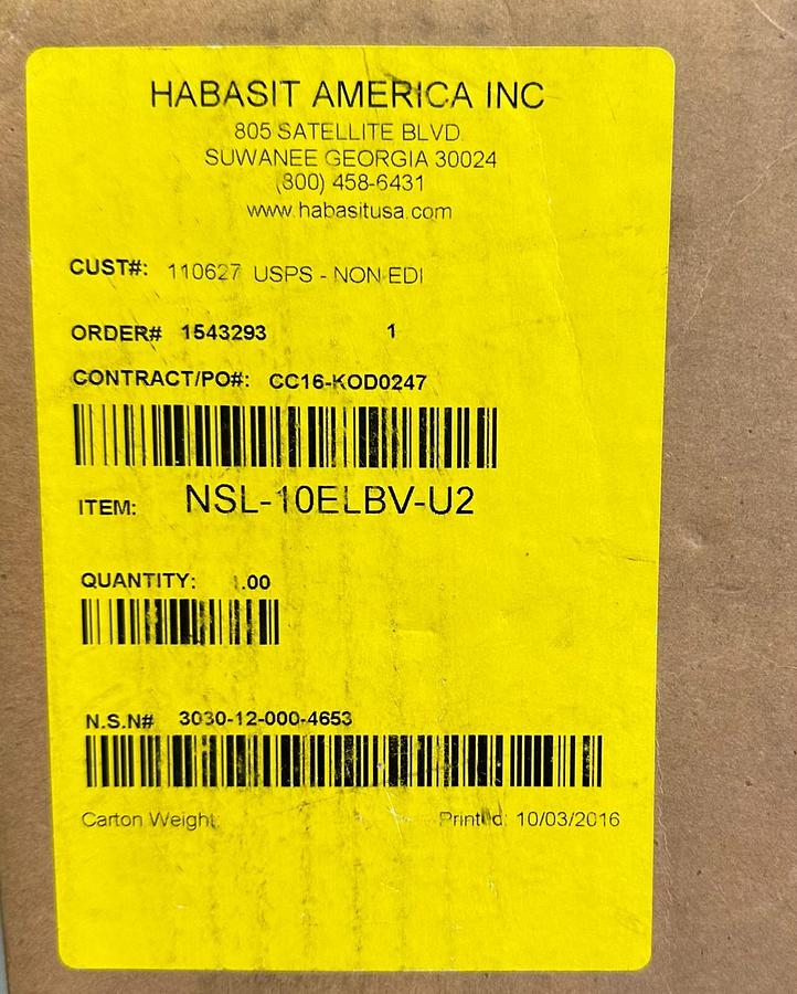 NEW HABASIT AMERICA NSL-10ELBV-U2 / NSL10ELBVU2 LIGHT CONVEYOR BELT PVC