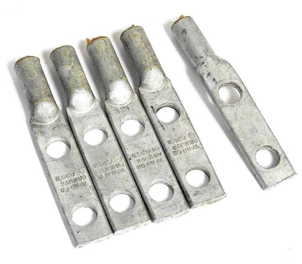 LOT OF 5 NEW ILSCO 2ACN WIRE CONNECTOR  LUGS
