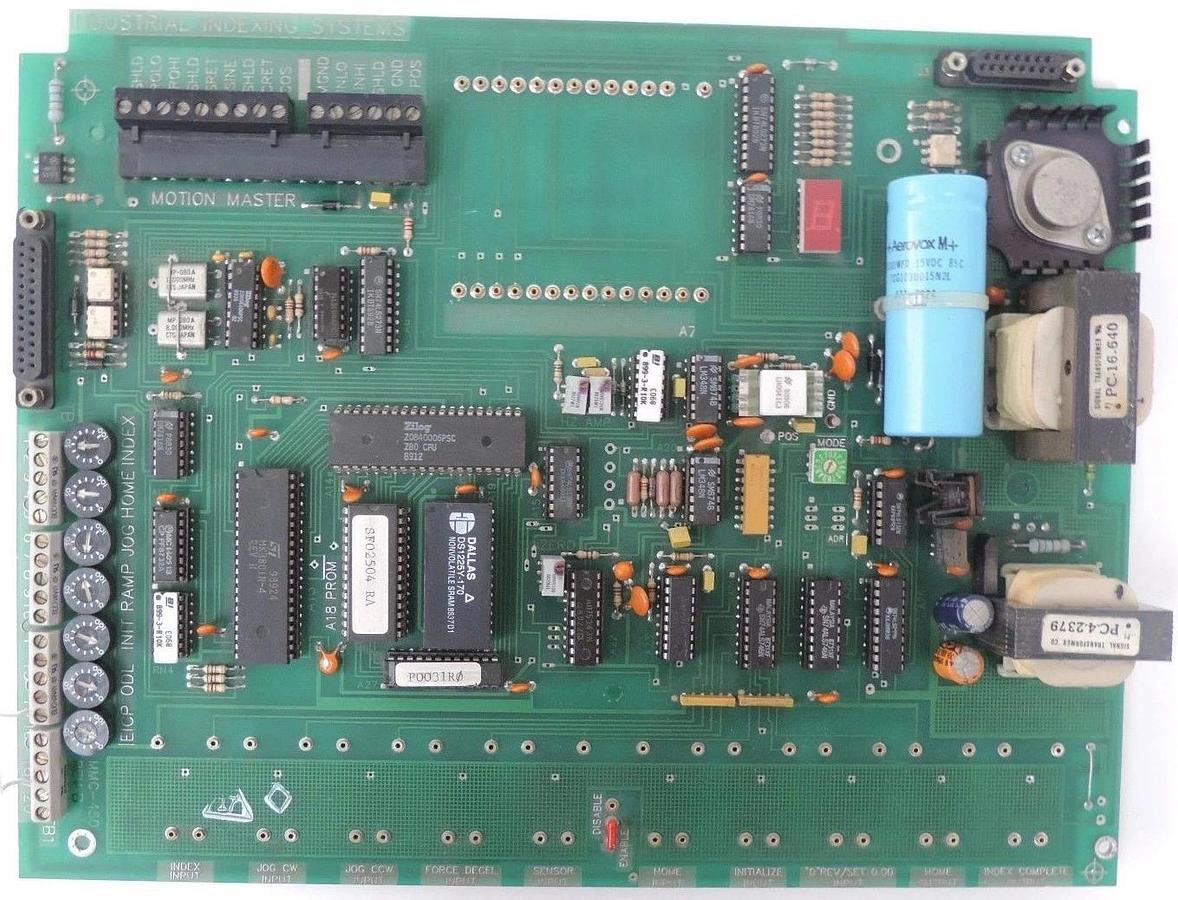 Used INDUSTRIAL INDEXING SYSTEMS MMC-450, REV B, PC ASSEMBLY BOARD MMC450