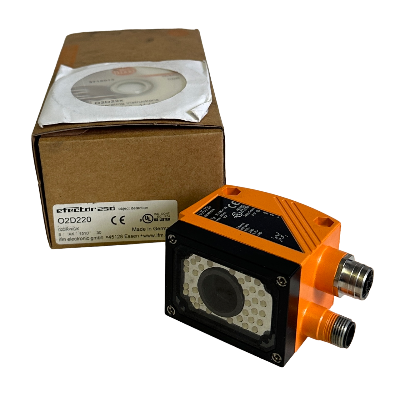 Used NEW IFM EFECTOR O2D220 / O2DIRPKG/K RECOGNITION SENSOR ENet 24Vdc INFRARED