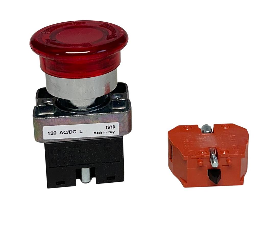 Used 2 AUTOMATION DIRECT GCX1226-120L / GCX1226120L TWIST PUSH BUTTONS 22mm RED NSMP