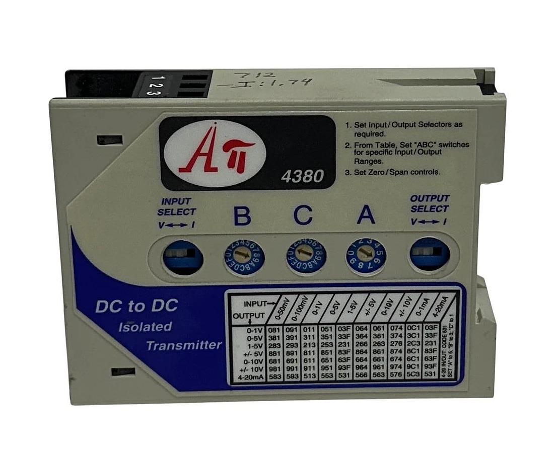 Used ABSOLUTE PROCESS INSTRUMENTS API 4380 DD / API4380DD DC TO DC TRANSMITTER USNP