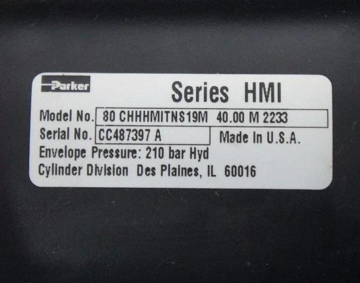 NEW PARKER 80 CHHHMITNS19M 40.00 M 2233 CYLINDER SERIES HMI 210 BAR