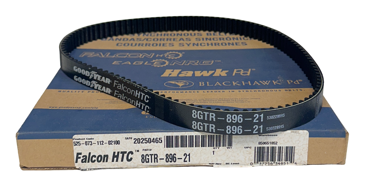 Used NEW CONTINENTAL FALCON 8GTR-896-21 / 20250465 POLY CHAIN BELT 8mm 112 TEETH NSMP