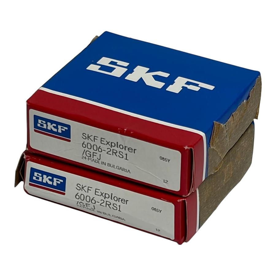 Lot of 2 SKF Explorer 6006-2RS1/GFJ Deep Groove Ball Bearings Sealed New In Box