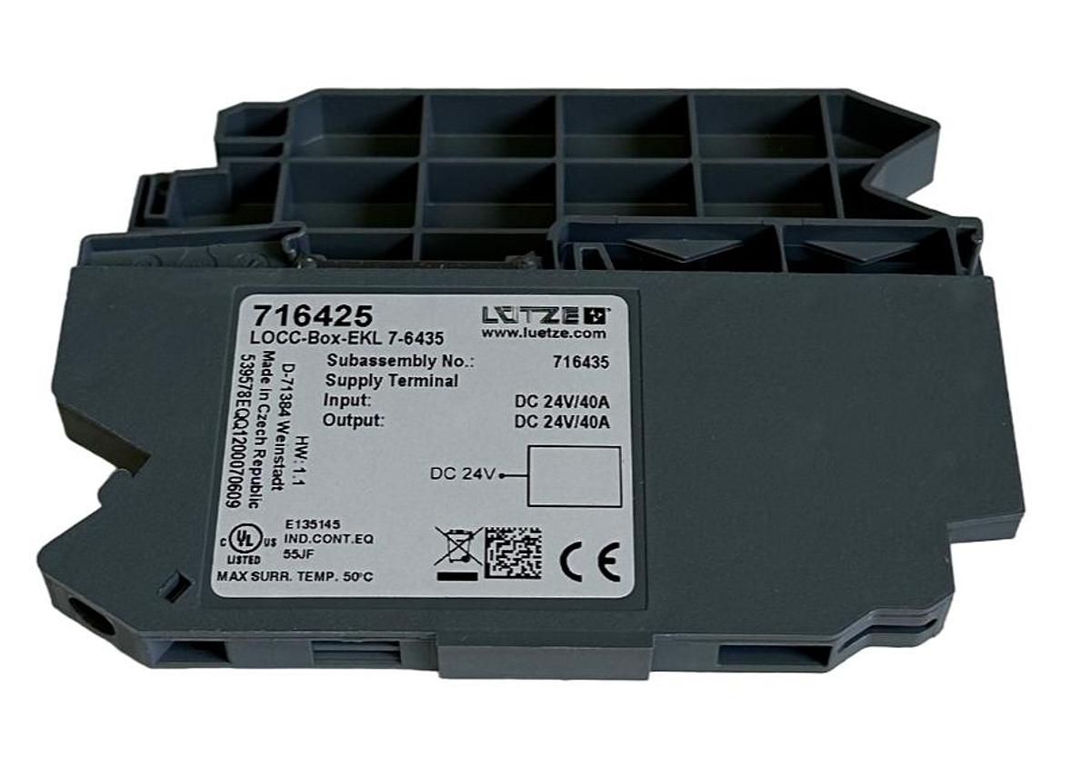 Used 3 NEW LUETZE 716425 SUPPLY SET LOCC-Box-ES 7-6425 / 76425 FEED TERMINAL END CAP