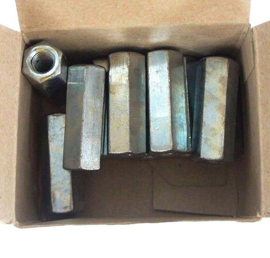 Used LOT OF 10 NEW GENERIC NCL3ZP COUPLING NUTS 1-3/4" LENGTH 3-8-16 X 5/8 X 1-3/4