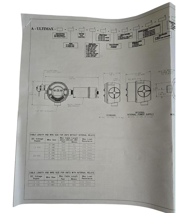 MSA A-ULTIMAX-XP-E-39-U-3-S-2-H-2-1-2-1-1-0 ULTIMA XE w/ A-ULTX-SENS-39-2-0 NSMP