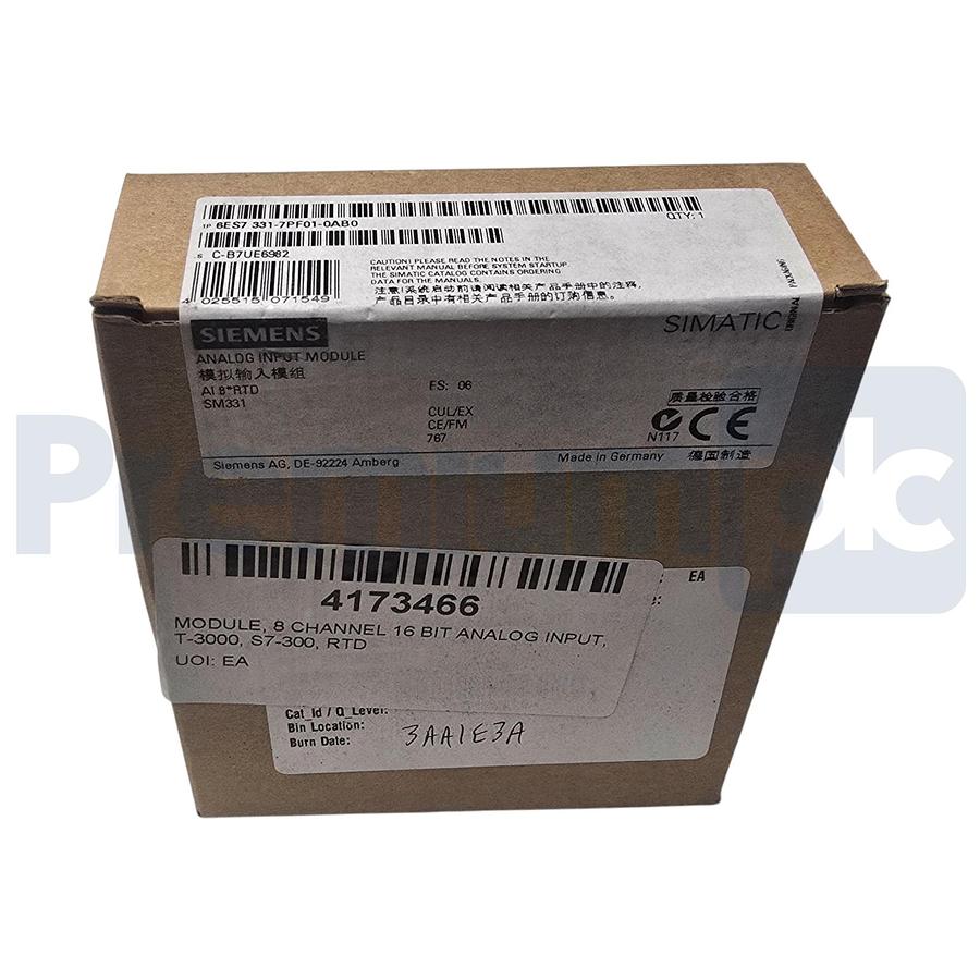 Siemens 6ES7331-7PF01-0AB0 SIMATIC S7-300 Analog Input SM331 8AI RTD 16-Bit NSFS