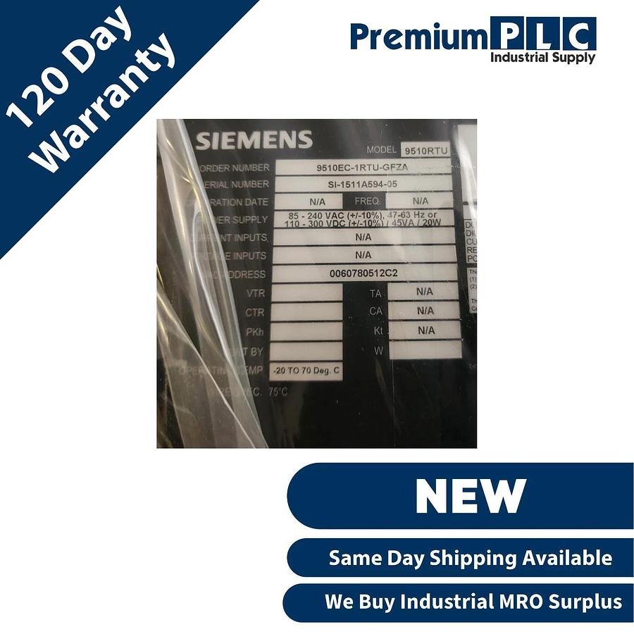 SIEMENS 9510 POWER QUALITY METER WITH INTEGRATED DISPLAY 9510EC-1RTU-GFZA NSMP