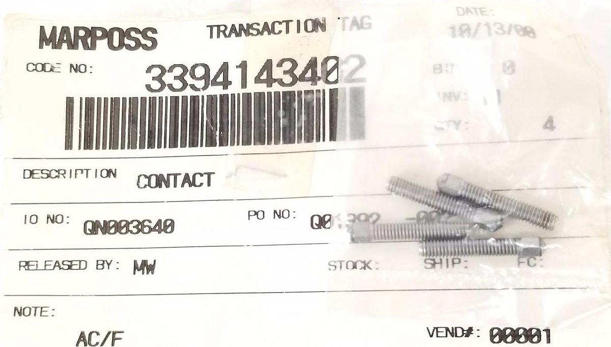 LOT OF 4 NEW MARPOSS 3394143402 CONTACTS