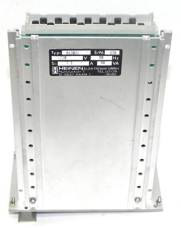 NEW HEINEN ELEKTRONIK TYP: 062031 POWER SUPPLY MODULE 220V 50HZ, 48VA