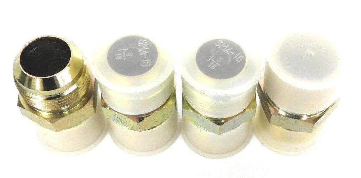 LOT OF 4 NEW EATON AEROQUIP 199-2404-1616 HOSE ADAPTERS 1-5/16, JIC X NPT