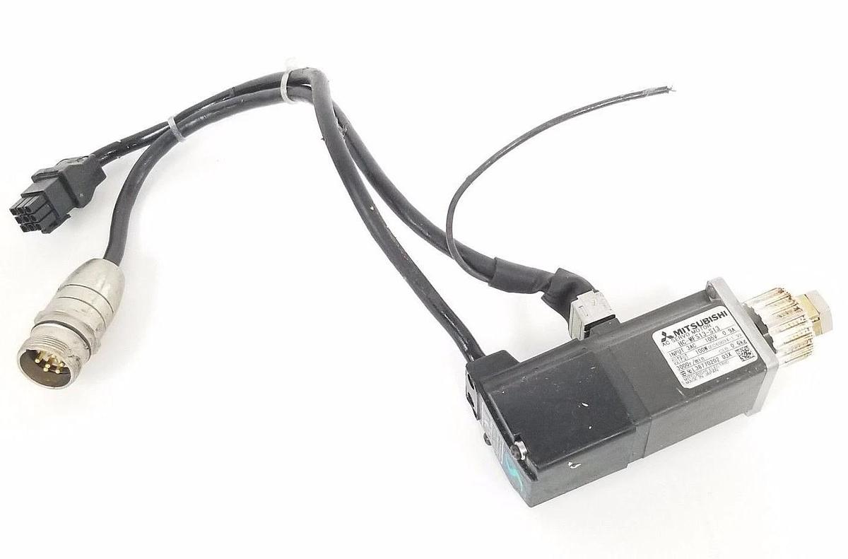 Used MITSUBISHI HC-MFS13-S13 AC SERVO MOTOR 3AC, 105V, 0.9A, 100W HCMFS13S13