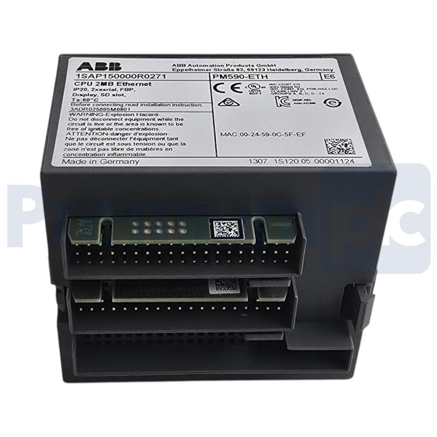 Used ABB PM590-ETH | 1SAP150000R0271 AC500 Processor Module 2MB ENet 2xRS232/485 NSMP