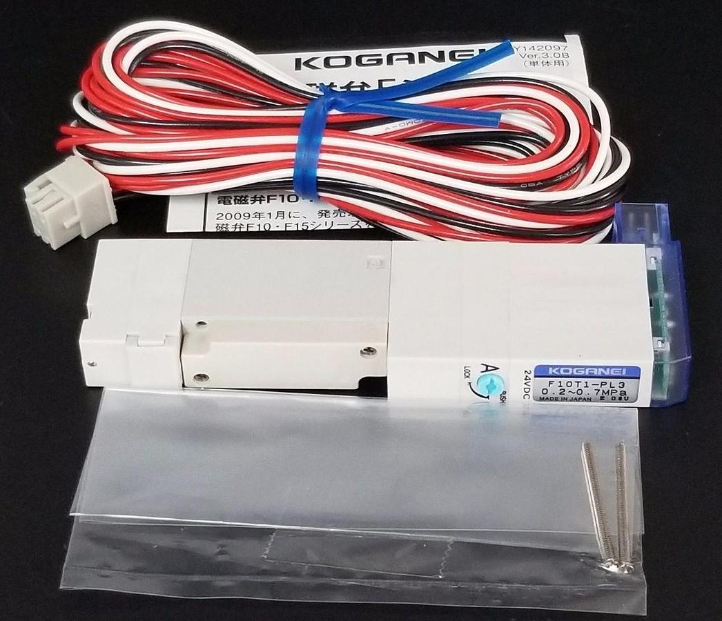 Used NEW KOGANEI F10T1-PL3 VALVE 24V, F10T1PL3DC24V, 0.2~0.7 MPa
