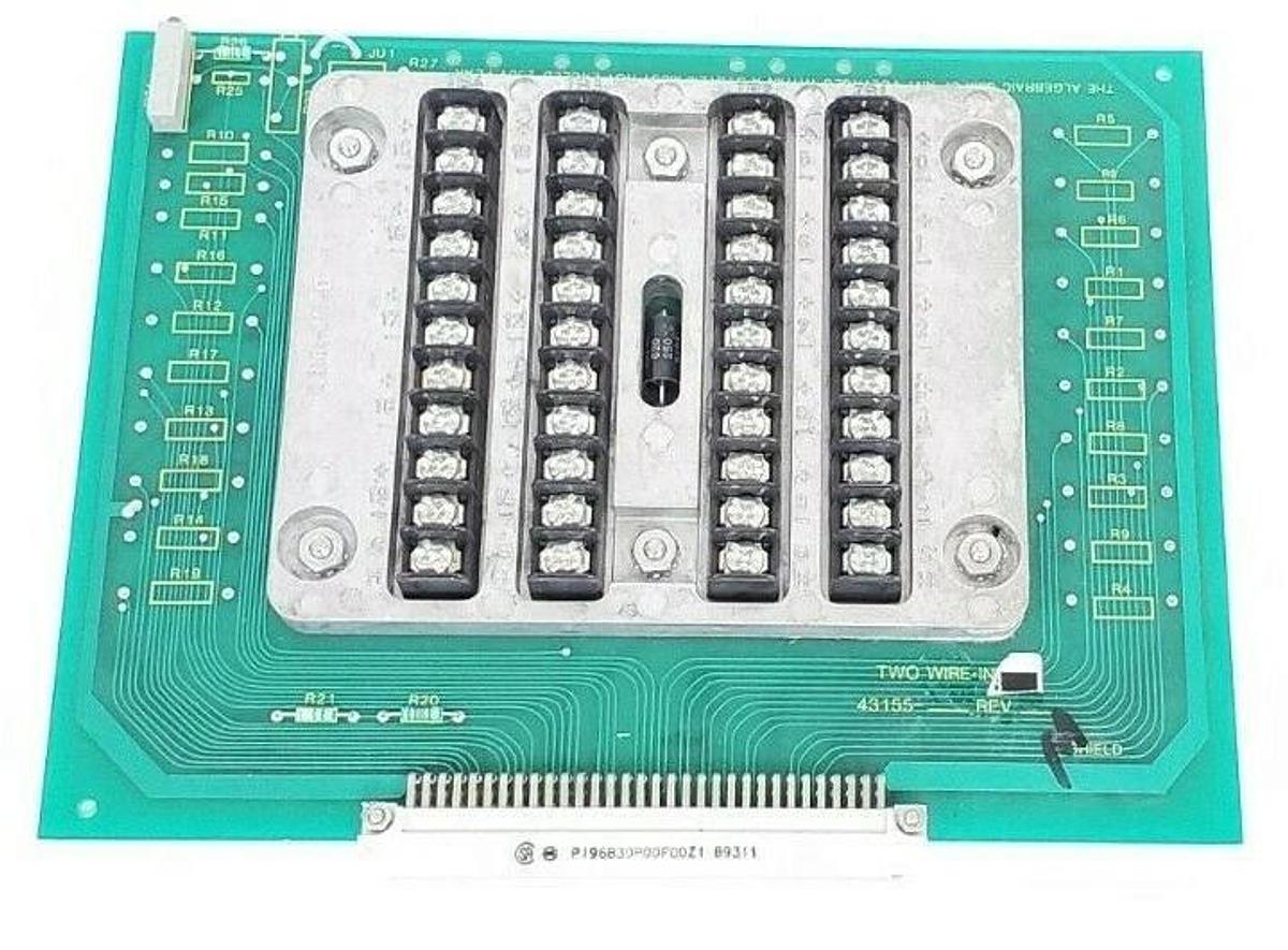 Used ACUREX KAYE 43157-011 PC BOARD 2WIRE INPUT REV. F 43155