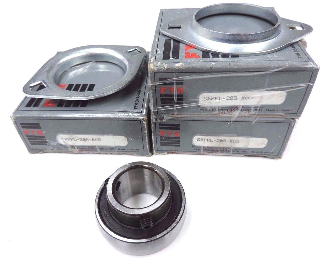 LOT OF 3 NIB FYH SBPFL-205-KG5 2 BOLT FLANGE UNITS SBFL205KG5