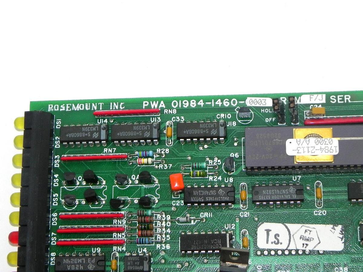 Used ROSEMOUNT 01984-1460-0003 I/O CONTACT CARD 0198414600003 REV. F/J
