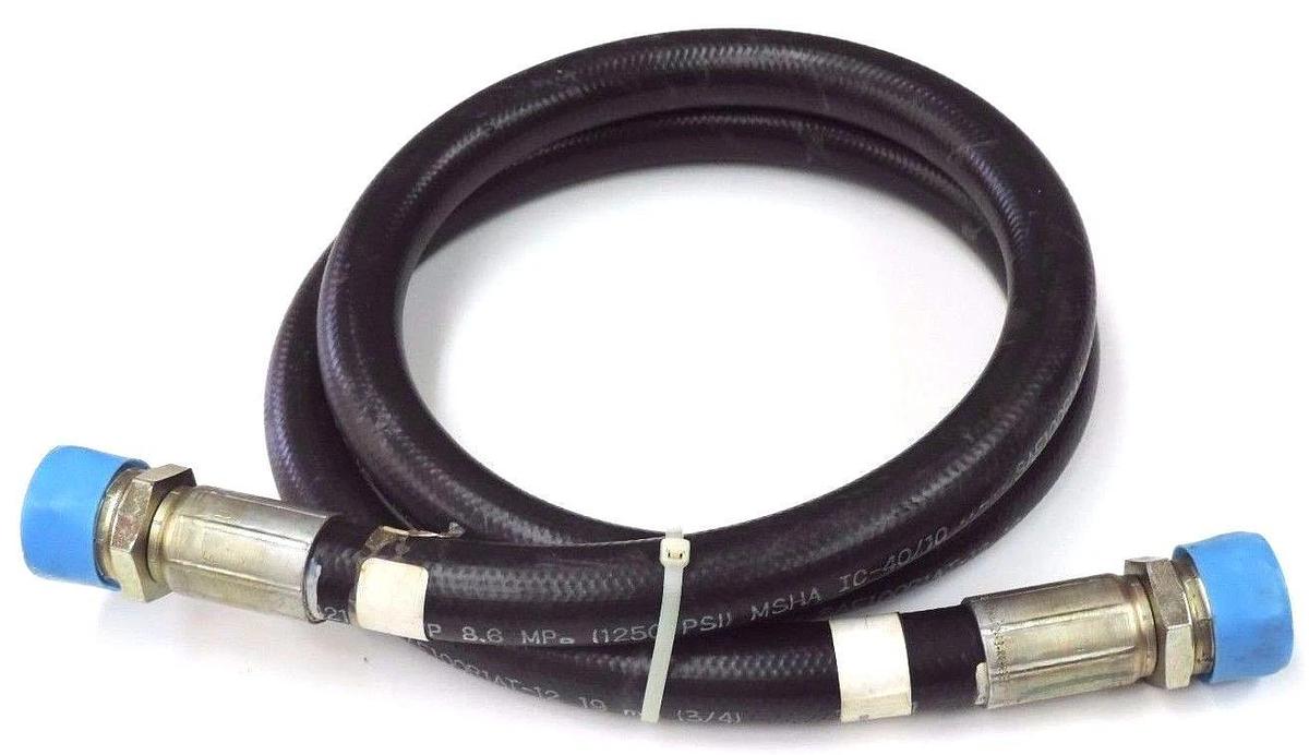 NEW PARKER NO-SKIVE 421-12 3/4" HOSE W/ THREADED FITTINGS 68.9" IN. LONG