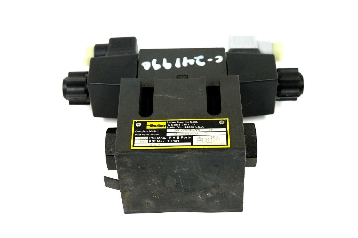 Used NEW PARKER D31VW20D4NYPF 75 DIRECTIONAL VALVE PILOT VALVE D1VW30DNYPF 75