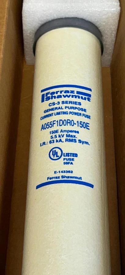FERRAZ SHAWMUT A055F1D0R0-150E / A055F1D0R0150E Amp-trap FUSE 150E 5.5kV NSMP