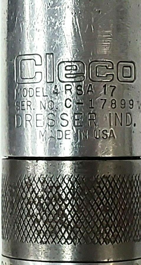 Used CLECO DRESSER 4RSA-17 PNEUMATIC SCREWDRIVER 4RSA17