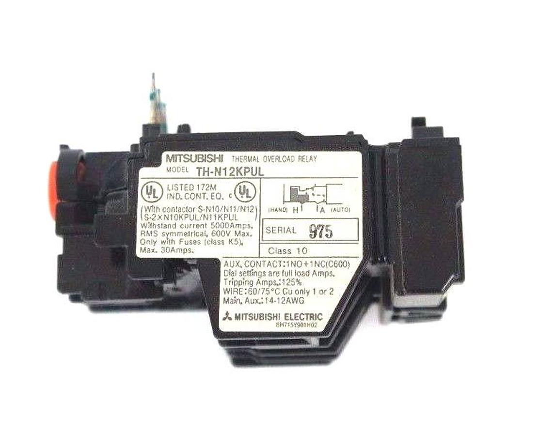 Used NIB MITSUBISHI TH-N12KPUL THERMAL OVERLOAD RELAY 0.17AMP THN12KPUL