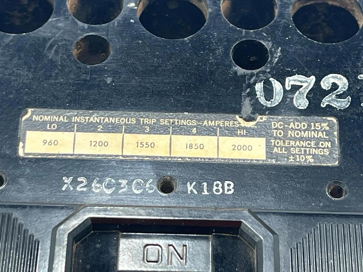 Used ITE FJ3-200 CIRCUIT BREAKER 200 AMP 3 POLE 600 VAC