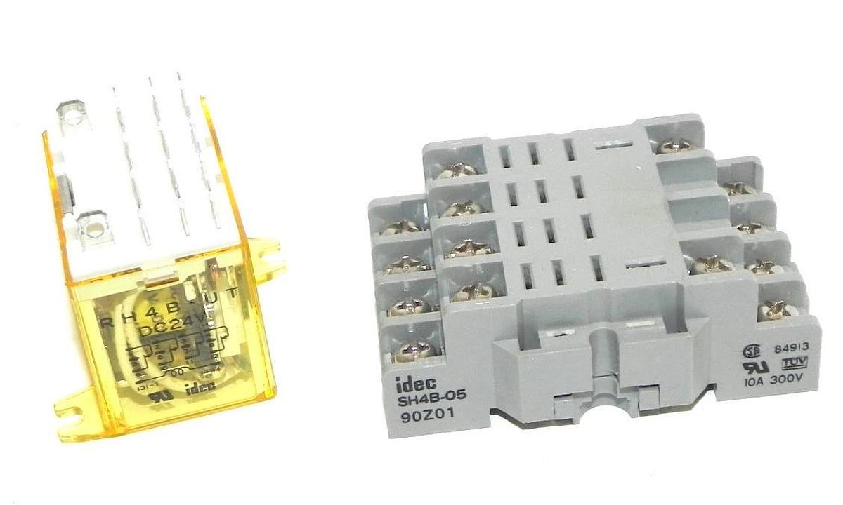 Used IDEC SH4B-05 RELAY SOCKET WITH RH4B-UT-DC24V RELAY RH4BUTDC24V