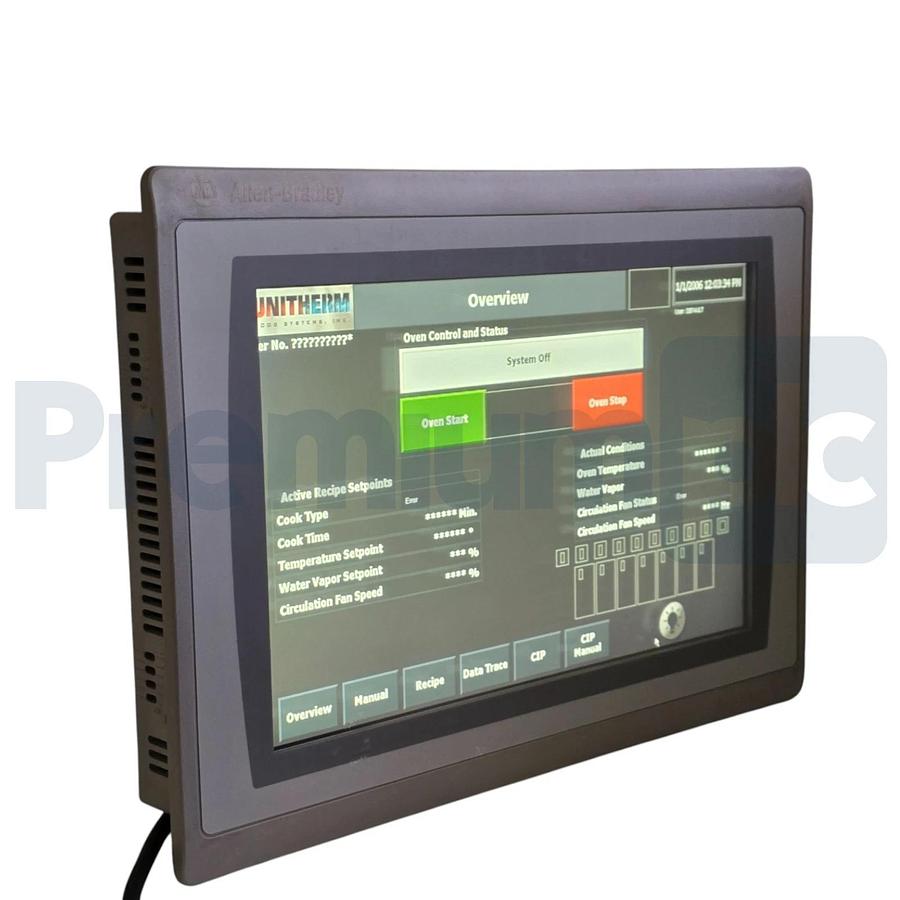 Used ALLEN BRADLEY 2711P-T12W21D8S /B PanelView Plus 7 1200 TERMINAL UNITHERM OVEN 887172715433