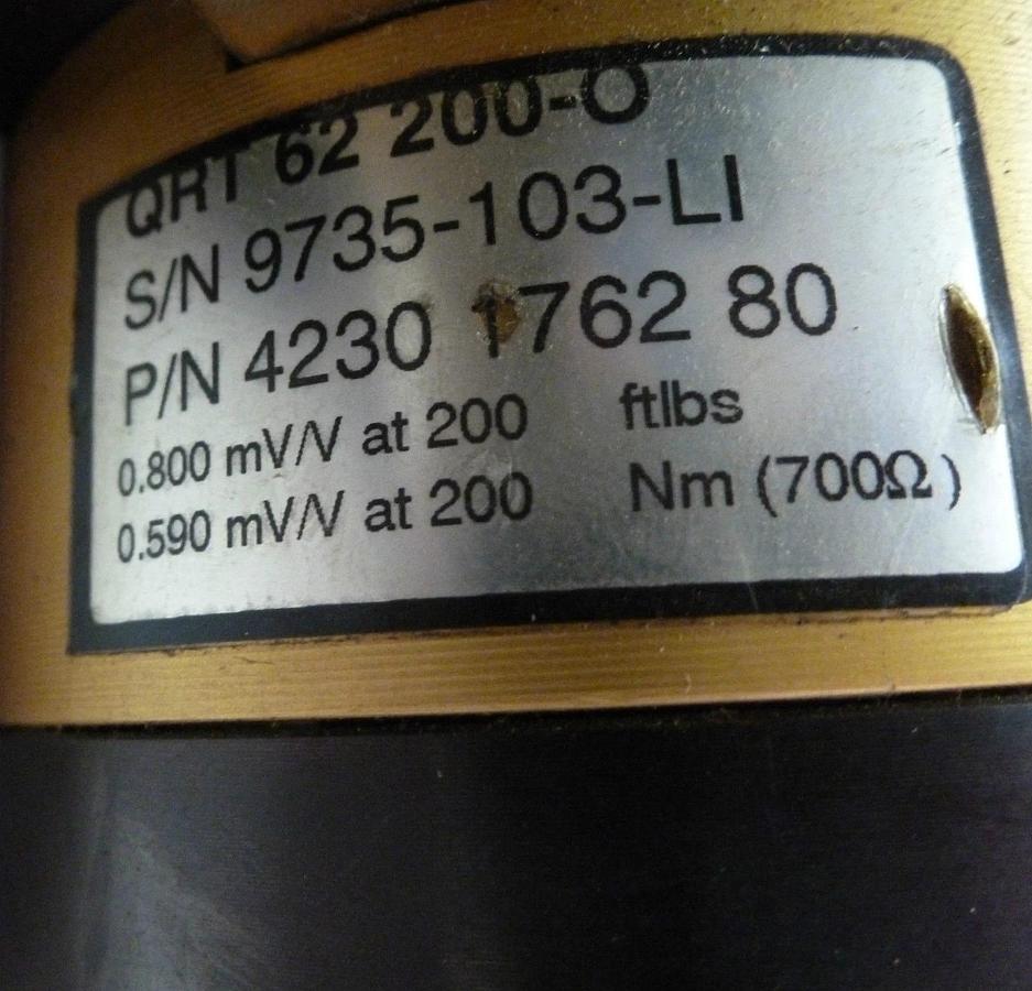 Used ATLAS COPCO QMR62-32-ROT NUT RUNNER W/ BSM 28120A-R2.5 & QRT 62 200-O