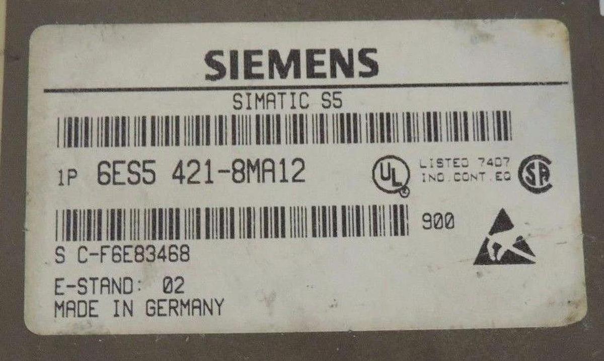 Used SIEMENS 6ES5 421-8MA12 SIMATIC S5 INPUT MODULE 6ES54218MA12