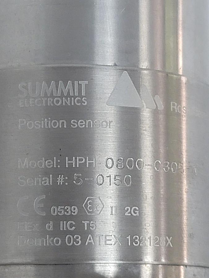 Used NEW SUMMIT ELECTRONICS MTS HPH-0800-0350 POSITION SENSOR HPH08000350
