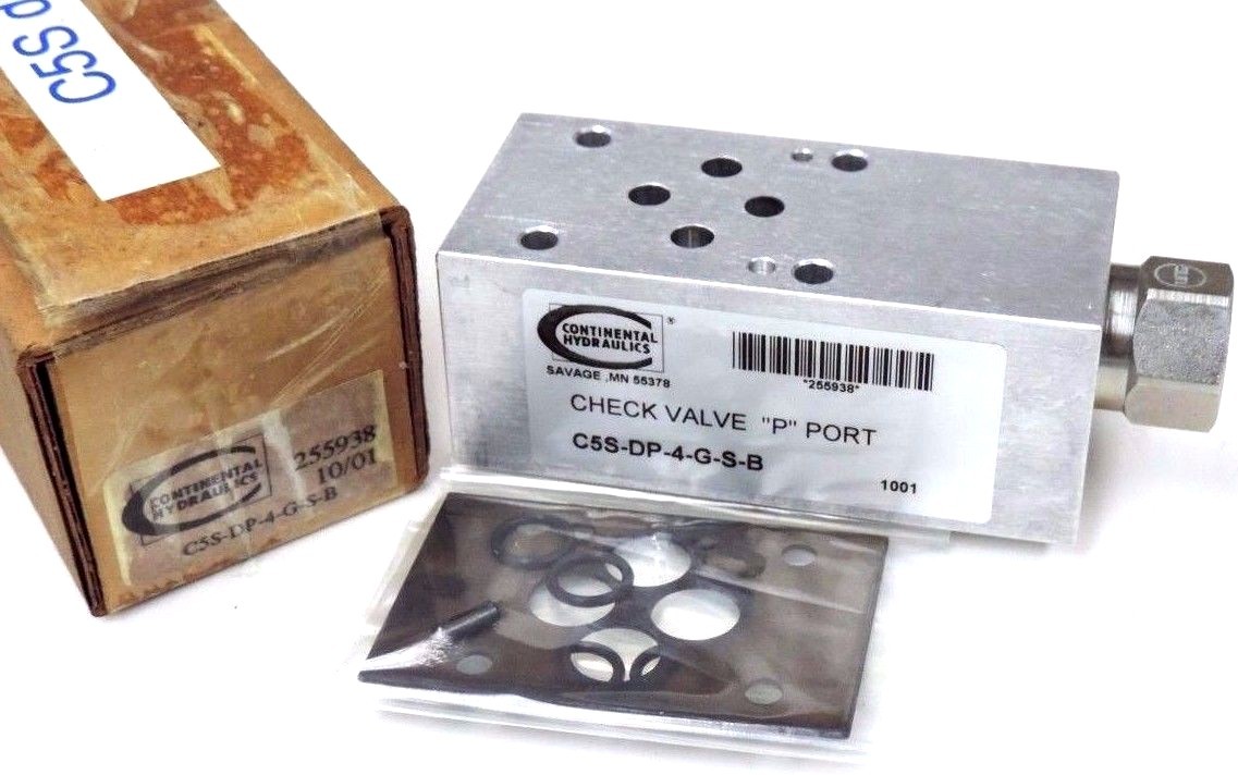 Used NIB CONTINENTAL HYDRAULICS C5S-DP-4-G-S-B CHECK VALVE C5SDP4GSB
