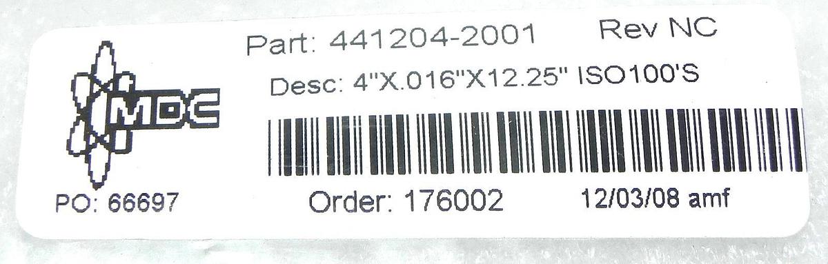 NEW MDC 441204-2001 FLEXABLE FLANGE TUBING 12 1/2'' LENGTH 4412042001