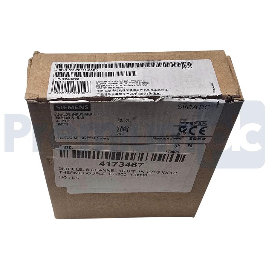 Used Siemens 6ES7331-7PF11-0AB0 SIMATIC S7-300 Analog Input SM331 8AI Thermocouples