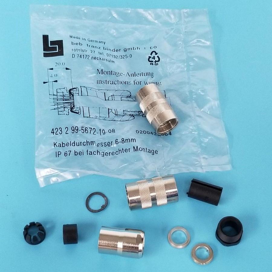 Used NEW BEB FRANZ BINDER 423-2-99-5672-19-08 CONNECTOR KIT 42329956721908