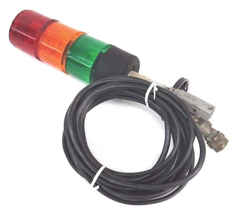 Used TELEMECANIQUE XVA-LCS BEACON SIGNAL STACK LIGHT TOWER WITH BASE AND CABLES