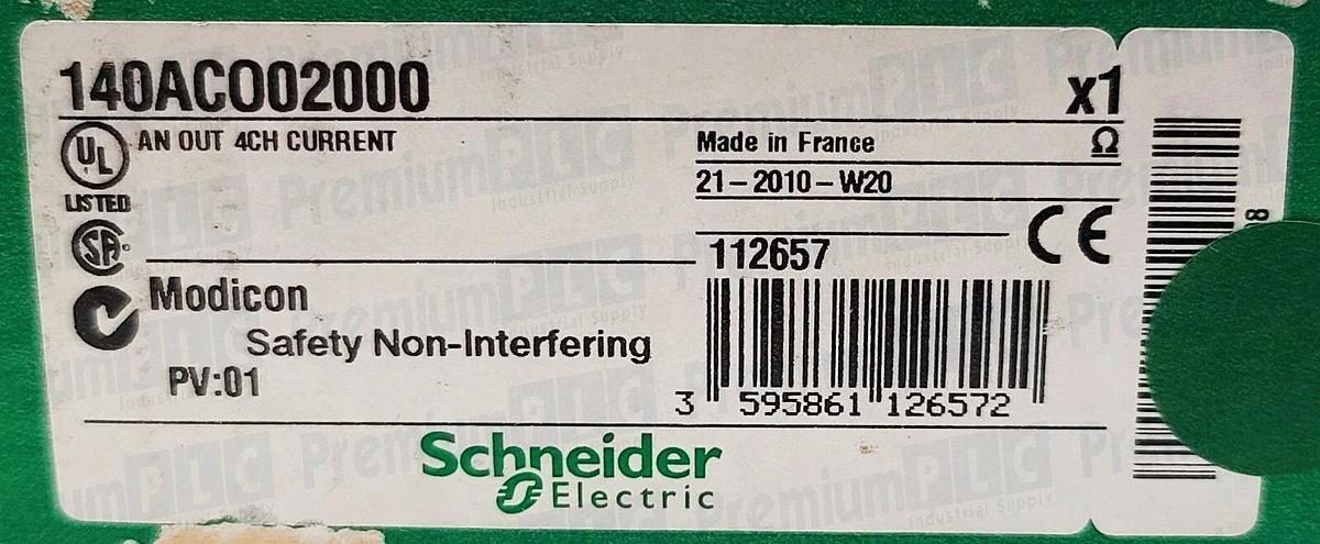 NEW SCHNEIDER 140ACO02000 MODICON QUANTUM ANALOG OUTPUT 4CH 140-ACO-020-00